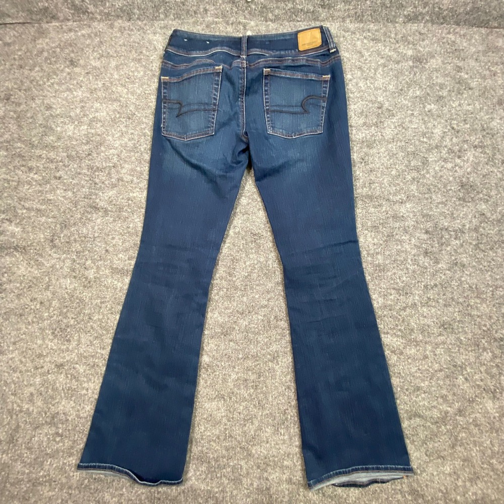 American Eagle Kick Boot Super Stretch Dark Wash‎ Jeans Womens 6 Regular Indigo